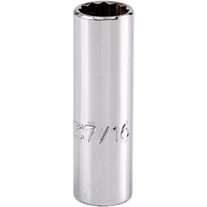PROTO Deep Hand Socket: 7/16" Socket, 12-Point J4714LT