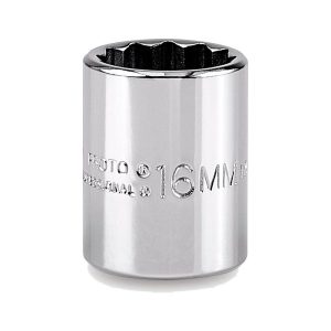 PROTO Hand Socket: 16 mm Socket, 12-Point J5216M