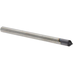 HARVEY TOOL Chamfer Mill: 3/16" Dia, 3/16" Shank Dia, 90 deg, Solid Carbide, Single End 891145-C3