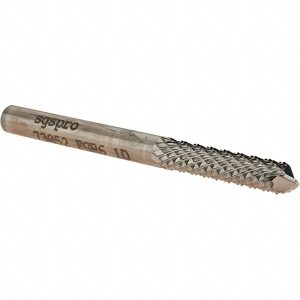 SGS PRO Diamond Pattern Router Bit: 0.25" Dia, 1" LOC, 1/4" Shank Dia, Drill Point 73052