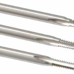 CLEVELAND Tap Set: #4-40 UNC, 3 Flute, Bottoming Plug & Taper, High Speed Steel, Bright Finish C54152