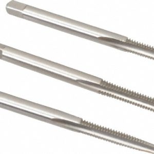 CLEVELAND Tap Set: #5-40 UNC, 3 Flute, Bottoming Plug & Taper, High Speed Steel, Bright Finish C54191