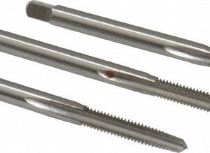 CLEVELAND Tap Set: #5-44 UNF, 3 Flute, Bottoming Plug & Taper, High Speed Steel, Bright Finish C54195