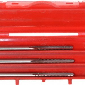 CLEVELAND Tap Set: #6-32 UNC, 3 Flute, Bottoming Plug & Taper, High Speed Steel, Bright Finish C54220