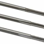 CLEVELAND Tap Set: #6-32 UNC, 3 Flute, Bottoming Plug & Taper, High Speed Steel, Bright Finish C54226
