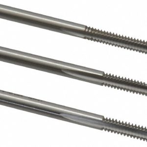 CLEVELAND Tap Set: #6-32 UNC, 3 Flute, Bottoming Plug & Taper, High Speed Steel, Bright Finish C54226