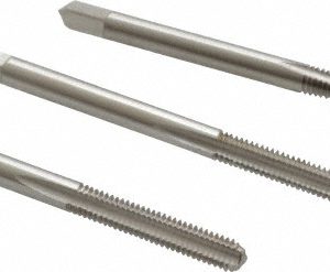 CLEVELAND Tap Set: #6-40 UNF, 3 Flute, Bottoming Plug & Taper, High Speed Steel, Bright Finish C54235