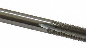 CLEVELAND #8-32 Plug RH 3B H2 Bright High Speed Steel 2-Flute Straight Flute Hand Tap C54264