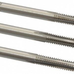 CLEVELAND Tap Set: #8-32 UNC, 4 Flute, Bottoming Plug & Taper, High Speed Steel, Bright Finish C54272
