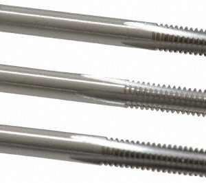CLEVELAND Tap Set: #8-32 UNC, 4 Flute, Bottoming Plug & Taper, High Speed Steel, Bright Finish C54280