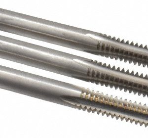 CLEVELAND Tap Set: #10-24 UNC, 4 Flute, Bottoming Plug & Taper, High Speed Steel, Bright Finish C54324
