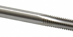 CLEVELAND #10-32 Bottoming RH 3B H2 Bright High Speed Steel 4-Flute Straight Flute Hand Tap C54350