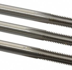 CLEVELAND Tap Set: #10-32 UNF, 4 Flute, Bottoming Plug & Taper, High Speed Steel, Bright Finish C54351