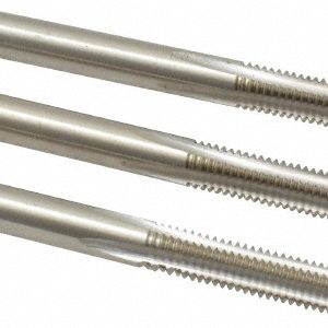 CLEVELAND Tap Set: #10-32 UNF, 4 Flute, Bottoming Plug & Taper, High Speed Steel, Bright Finish C54359