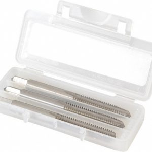 CLEVELAND Tap Set: #12-24 UNC, 4 Flute, Bottoming Plug & Taper, High Speed Steel, Bright Finish C54388