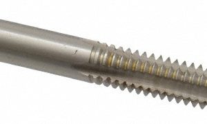 CLEVELAND 1/4-20 Plug RH H11 Bright High Speed Steel 4-Flute Straight Flute Hand Tap C54464