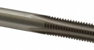 CLEVELAND 1/4-28 Bottoming RH H2 Bright High Speed Steel 4-Flute Straight Flute Hand Tap C54468