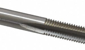 CLEVELAND 1/4-28 Plug RH 3B H3 Bright High Speed Steel 2-Flute Straight Flute Hand Tap C54472