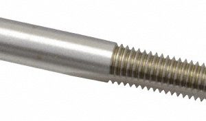 CLEVELAND 1/4-28 Bottoming RH 3B H3 Bright High Speed Steel 2-Flute Straight Flute Hand Tap C54473