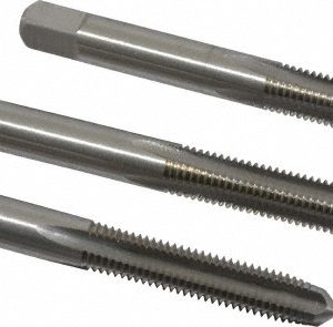 CLEVELAND Tap Set: 1/4-28 UNF, 4 Flute, Bottoming Plug & Taper, High Speed Steel, Bright Finish C54476