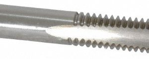CLEVELAND 5/16-18 Bottoming RH 3B H3 Bright High Speed Steel 2-Flute Straight Flute Hand Tap C54508