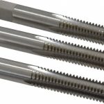 CLEVELAND Tap Set: 3/8-16 UNC, 4 Flute, Bottoming Plug & Taper, High Speed Steel, Bright Finish C54587