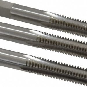 CLEVELAND Tap Set: 3/8-16 UNC, 4 Flute, Bottoming Plug & Taper, High Speed Steel, Bright Finish C54587