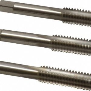 CLEVELAND Tap Set: 7/16-14 UNC, 4 Flute, Bottoming Plug & Taper, High Speed Steel, Bright Finish C54656