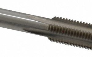 CLEVELAND 7/16-20 Taper RH H3 Bright High Speed Steel 4-Flute Straight Flute Hand Tap C54661