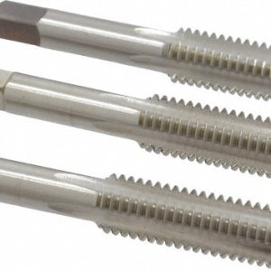 CLEVELAND Tap Set: 1/2-13 UNC, 4 Flute, Bottoming Plug & Taper, High Speed Steel, Bright Finish C54731