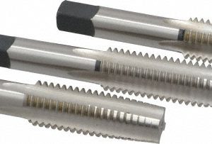 CLEVELAND Tap Set: 5/8-11 UNC, 4 Flute, Bottoming Plug & Taper, High Speed Steel, Bright Finish C54782