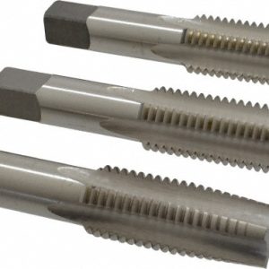CLEVELAND Tap Set: 1-8 UNC, 4 Flute, Bottoming Plug & Taper, High Speed Steel, Bright Finish C54926