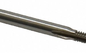 CLEVELAND Spiral Point Tap: #4-40, UNC, 2 Flutes, Bottoming, 2B/3B, High Speed Steel, Bright Finish C57049