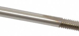CLEVELAND Spiral Point Tap: #6-40, UNF, 2 Flutes, Plug, 2B/3B, High Speed Steel, Bright Finish C57076