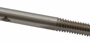 CLEVELAND Spiral Point Tap: #8-32, UNC, 2 Flutes, Plug, 3B, High Speed Steel, Bright Finish C57083