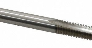 CLEVELAND Spiral Point Tap: #8-32, UNC, 2 Flutes, Bottoming, 2B, High Speed Steel, Bright Finish C57086