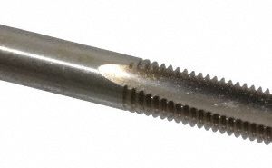 CLEVELAND Spiral Point Tap: 1/4-28, UNF, 2 Flutes, Plug, 2B, High Speed Steel, Bright Finish C57137