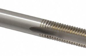 CLEVELAND Spiral Point Tap: 1/4-28, UNF, 2 Flutes, Bottoming, 3B, High Speed Steel, Bright Finish C57140