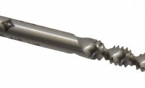 CLEVELAND Spiral Flute Tap: #6-32, UNC, 2 Flute, Bottoming, 2B Class of Fit, High Speed Steel, Bright/Uncoated C58533