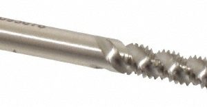 CLEVELAND Spiral Flute Tap: #10-32, UNF, 3 Flute, Bottoming, 2B Class of Fit, High Speed Steel, Bright/Uncoated C58547