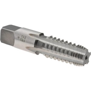 CLEVELAND 1/4-18 NPT, 4 Flutes, Bright Finish, High Speed Steel, Interrupted Thread Pipe Tap C64099