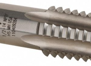 CLEVELAND 1/2-14 NPTF, 4 Flutes, Bright Finish, High Speed Steel, Interrupted Thread Pipe Tap C64111