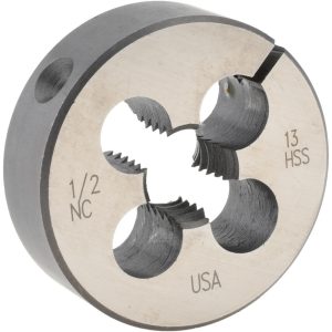 CLE-LINE Round Die: 1/2-13, High Speed Steel C65875