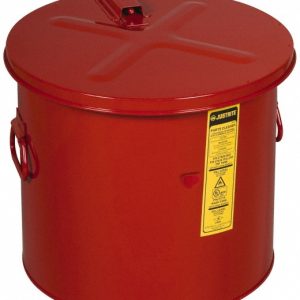 JUSTRITE 8 Gallon Capacity, Coated Steel, Red Dip Tank 27608