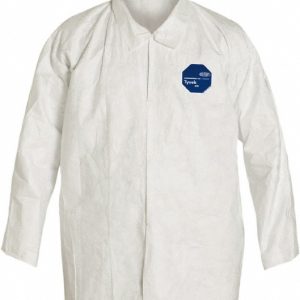 DUPONT 50 Qty 1 Pack Size L, White, General Purpose, Long Sleeve Shirt TY303SWHLG005000