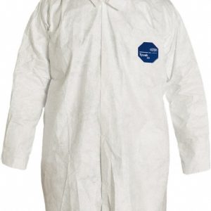 DUPONT Lab Coat: Size Large, Tyvek, White TY210SWHLG003000