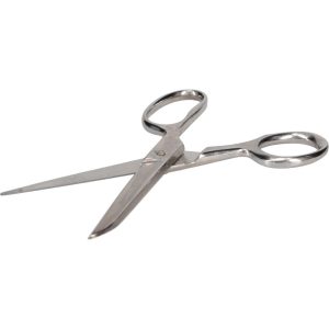 HERITAGE CUTLERY Scissors & Shears: 6" OAL, 2-1/2" LOC, Chrome-Plated Blades 106
