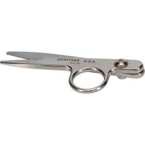 HERITAGE CUTLERY Thread Snips: 4-1/2" OAL, 1-3/8" LOC, Nickel-Plated Carbon Blades HTC-5B
