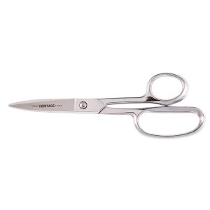 HERITAGE CUTLERY Shears: 9" OAL, 3" LOC, Carbon Steel Blades 718LR