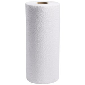 PRO-SOURCE Paper Towels: Perforated Roll, 30 Rolls per Case, Roll, 2 Ply, White, Recycled Fiber 40760282